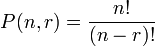 Permutation Calculation Formula